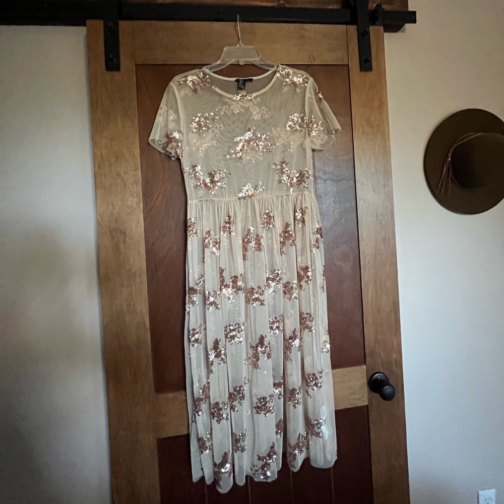 Forever 21 Overlay Sequin Dress! Never worn!